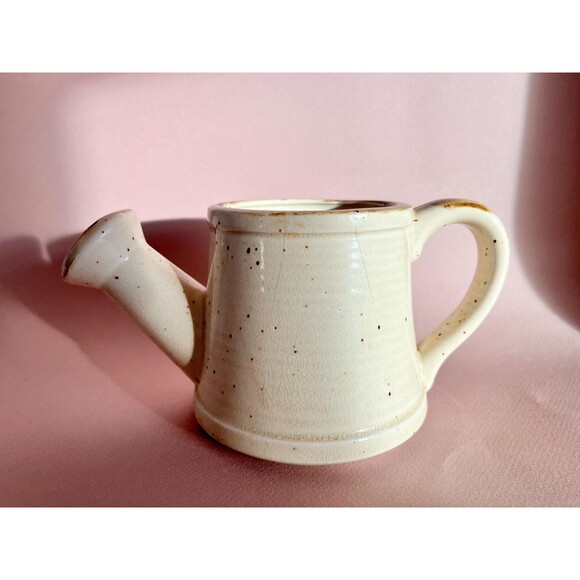Adorable 70s Vintage Cherries Stoneware Plant Watering Can | Handpainted - Picture 4 of 8